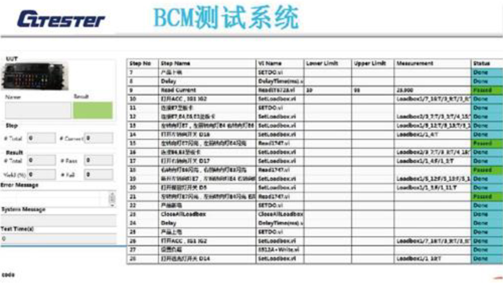 BCM 智能保险丝盒成品测试设备 BCM 智能保险丝盒成品测试设备